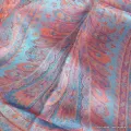 Châle écologique soie de bambou turquoise rouge - Châle en Bambou écologique
