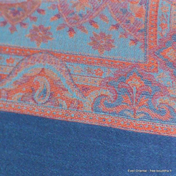 Châle écologique soie de bambou turquoise rouge Pashminas pure soie CFB14
