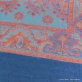 Châle écologique soie de bambou turquoise rouge - Châle en Bambou écologique