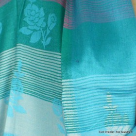 Châle écologique soie de bambou bleu lagon Pashminas pure soie CFB15