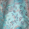 Pashmina soie de mûrier turquoise rose Tous les pashminas CSS81