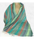 Châle en soie vert multicolore Tous les pashminas CSS84