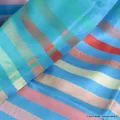 Etole soie naturelle bleu à rayures - Etoles en soie naturelle