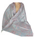 Châle turquoise bordeau motifs cachemire Tous les pashminas CSS88