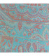 Châle turquoise bordeau motifs cachemire Tous les pashminas CSS88