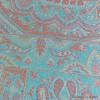 Châle turquoise bordeau motifs cachemire Tous les pashminas CSS88