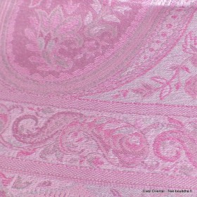 Châle rose argent en soie naturelle Tous les pashminas CSS89
