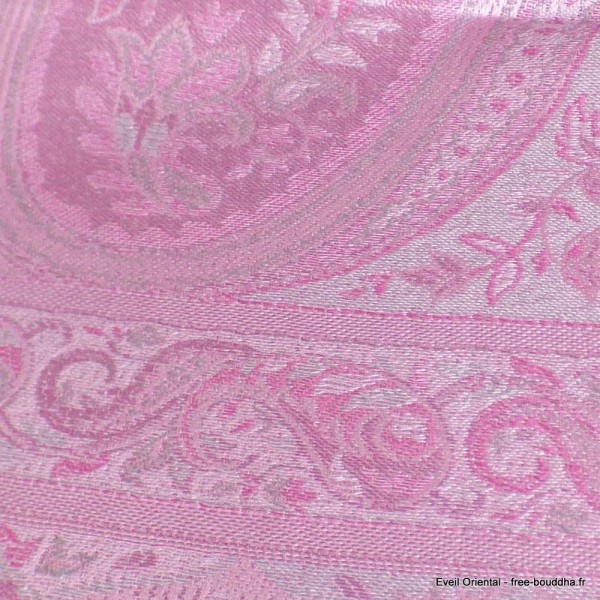 Châle rose argent en soie naturelle Tous les pashminas CSS89
