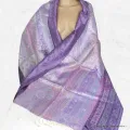 Etole pour femme soie naturelle violet mauve - Etoles en soie naturelle