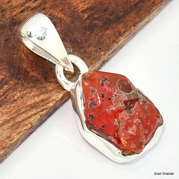 Pendentif authentique Opale de feu Pendentifs pierres naturelles KC8.5