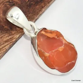 Pendentif argent authentique Opale de feu - Pendentifs pierres naturelles