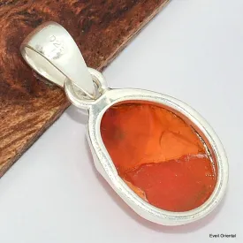 Pendentif argent authentique Opale de feu - Pendentifs pierres naturelles