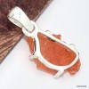 Pendentif authentique opale mexicaine serti griffes Pendentifs pierres naturelles KC8.8