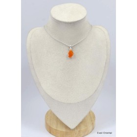 Pendentif authentique opale mexicaine serti griffes Pendentifs pierres naturelles KC8.8