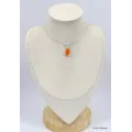 Pendentif authentique opale mexicaine serti griffes - Pendentifs pierres naturelles