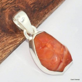 Pendentif authentique opale mexicaine serti clos Pendentifs pierres naturelles KC8.8