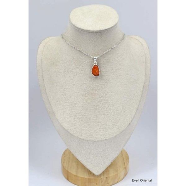 Pendentif authentique opale mexicaine serti clos Pendentifs pierres naturelles KC8.8