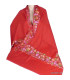 Châle oriental femme rouge brodé perles Pashminas laine et broderies LJ11