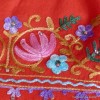 Châle rouge en laine brodé perles Nos Châles LJ26