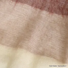 Châle népalais en laine de yack marron beige - Châles laine de yak