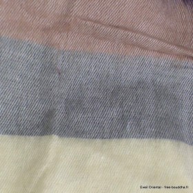 Châle népalais en laine de yack beige bleu Tous les pashminas CPLY231