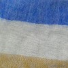Châle laine de yack bleu moutarde Tous les pashminas CPLY232