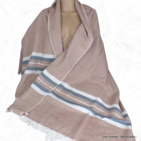 Châle laine de yack rose taupe Tous les pashminas CPLY233B