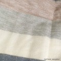 Châle nepalais rayures bleu gris Tous les pashminas CPLY233
