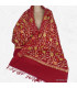 Etole femme bordeau en laine brodée Pashminas laine et broderies NCT25