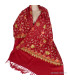 Etole femme rouge en laine brodée Pashminas laine et broderies NCT24