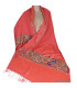 Grand châle rouge en laine fils et perles Pashminas laine et broderies NCT21