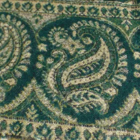 Châle népalais vert forêt 100 x 200 cm - Châle de méditation 100 x 200 cm