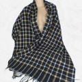 Châle écharpe Homme noir carreaux Echarpe pour Homme hom12