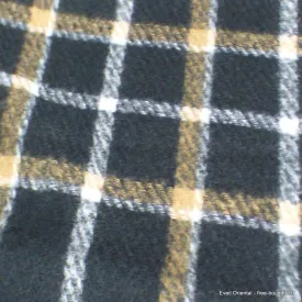 Châle écharpe Homme noir carreaux - Châles en laine faits main