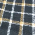 Châle écharpe Homme noir carreaux - Châles en laine faits main