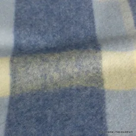 Châle écharpe Homme bleu à carreaux - Châles en laine faits main
