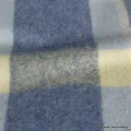 Châle écharpe Homme bleu à carreaux - Châles en laine faits main