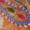 Châle oriental orange rouille laine brodée Tous les pashminas HB36