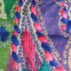 Châle laine brodée rayures multicolores Tous les pashminas HB37