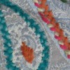 Châle gris bleuté brodé main Tous les pashminas HB45