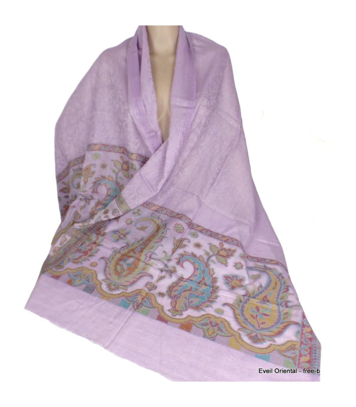 Châle violet parme en laine duvet Nos Châles CHALF33
