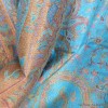 Châle turquoise cuivré soie naturelle Tous les pashminas CSS91