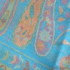 Châle turquoise cuivré soie naturelle Tous les pashminas CSS91