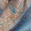 Châle turquoise or rose soie naturelle Tous les pashminas CSS95