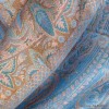 Châle turquoise or rose soie naturelle Tous les pashminas CSS95