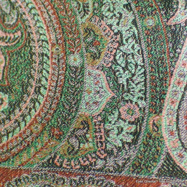 Châle en soie vert forêt Tous les pashminas CSS103