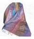 Châle mauve multicolore authentique soie Tous les pashminas CSS105