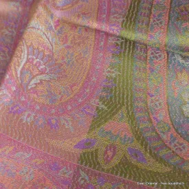 Etole mauve multicolore authentique soie - Etoles en soie naturelle