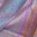Etole mauve multicolore authentique soie - Etoles en soie naturelle