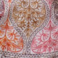Châle laine femme écru multicolore brodé Pashminas laine et broderies CBP14